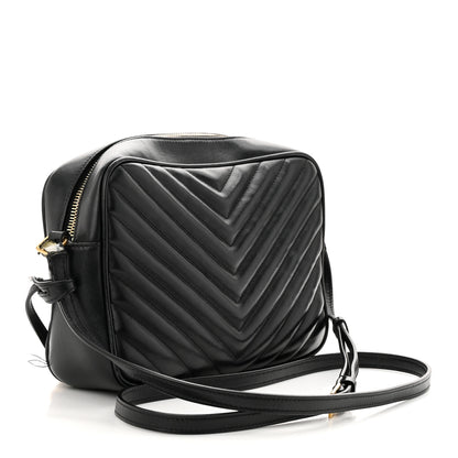 Saint Laurent Calfskin Matelasse Monogram Lou Camera Bag Black 3 of 16