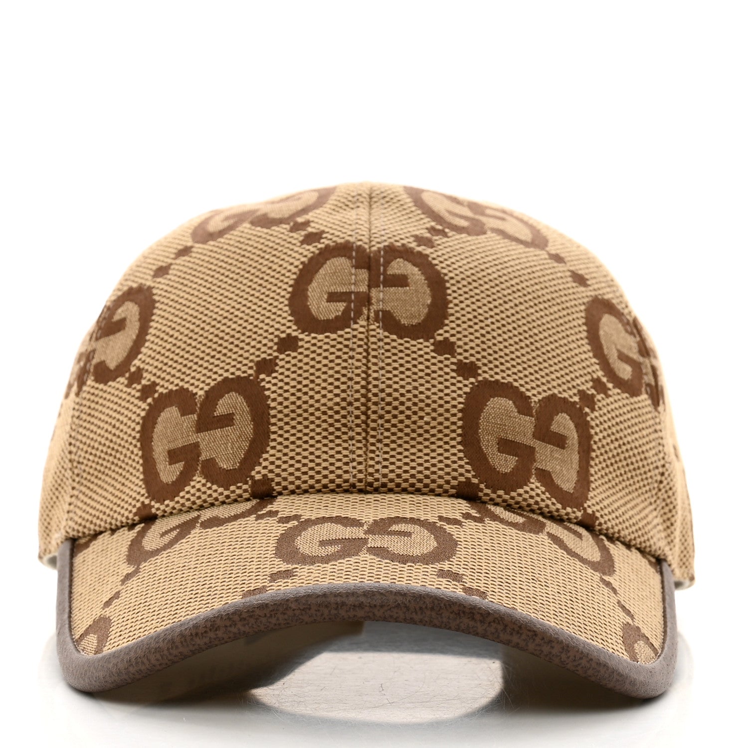 Gucci Monogram Jumbo GG Baseball Hat L 58 Camel Ebony 3 of 14