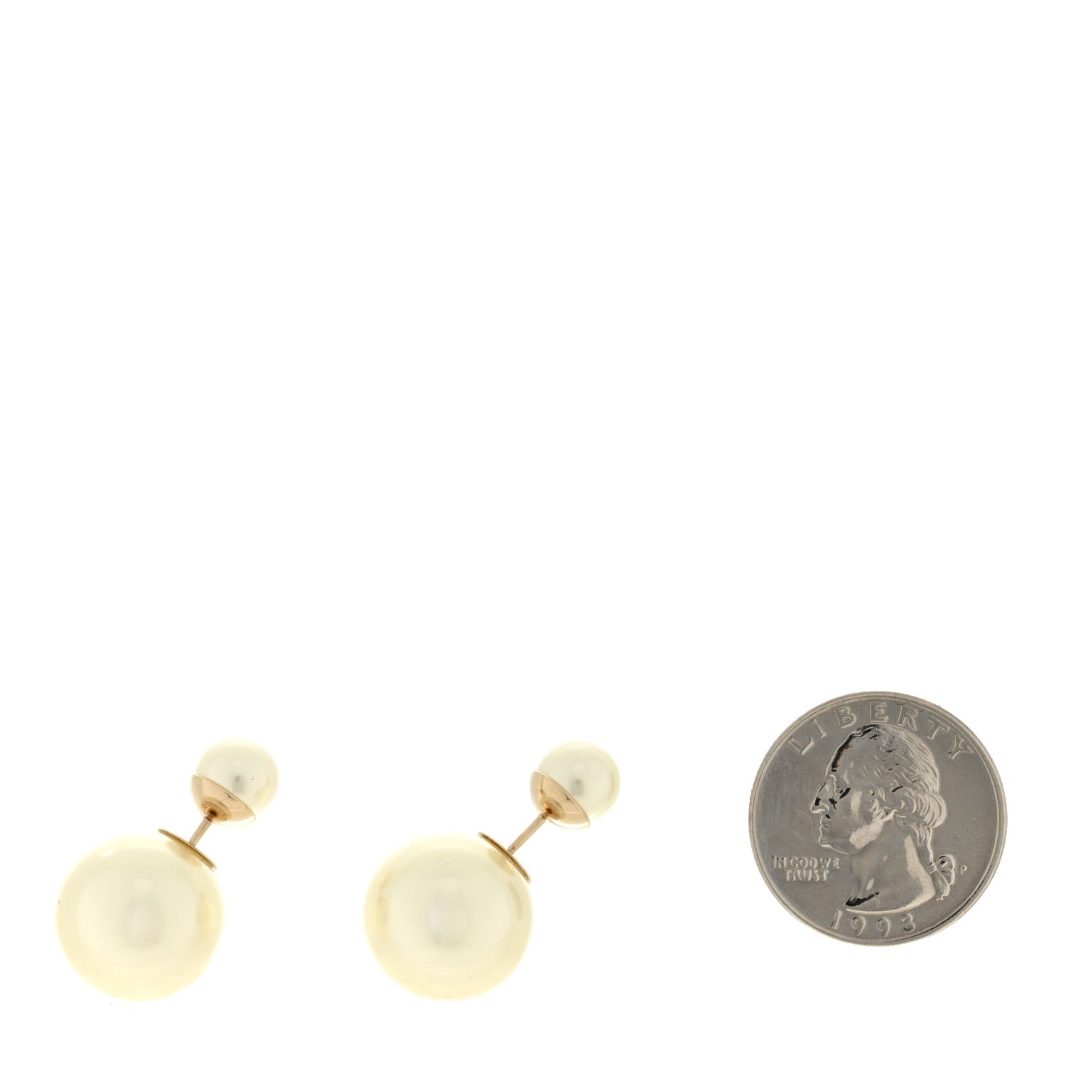 Christian Dior CHRISTIAN DIOR Pearl Mise En Dior Tribal Earrings Gold 2 of 5