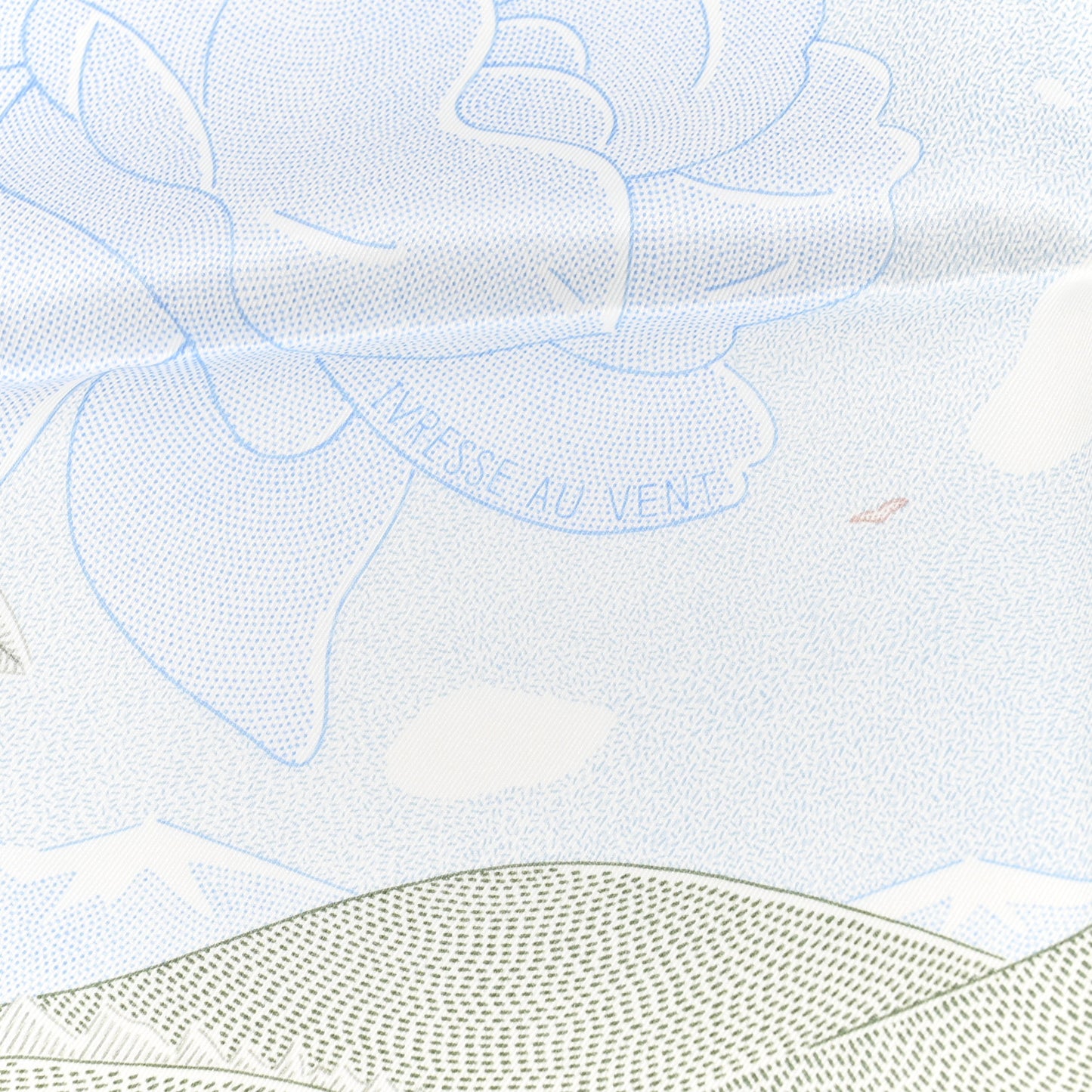 Silk Ivresse Au Vent Scarf 70 Bleu Pale Vert Amande