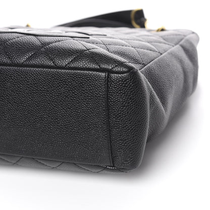 Chanel Caviar Quilted Petit Shopping Tote PST Black 8 of 11