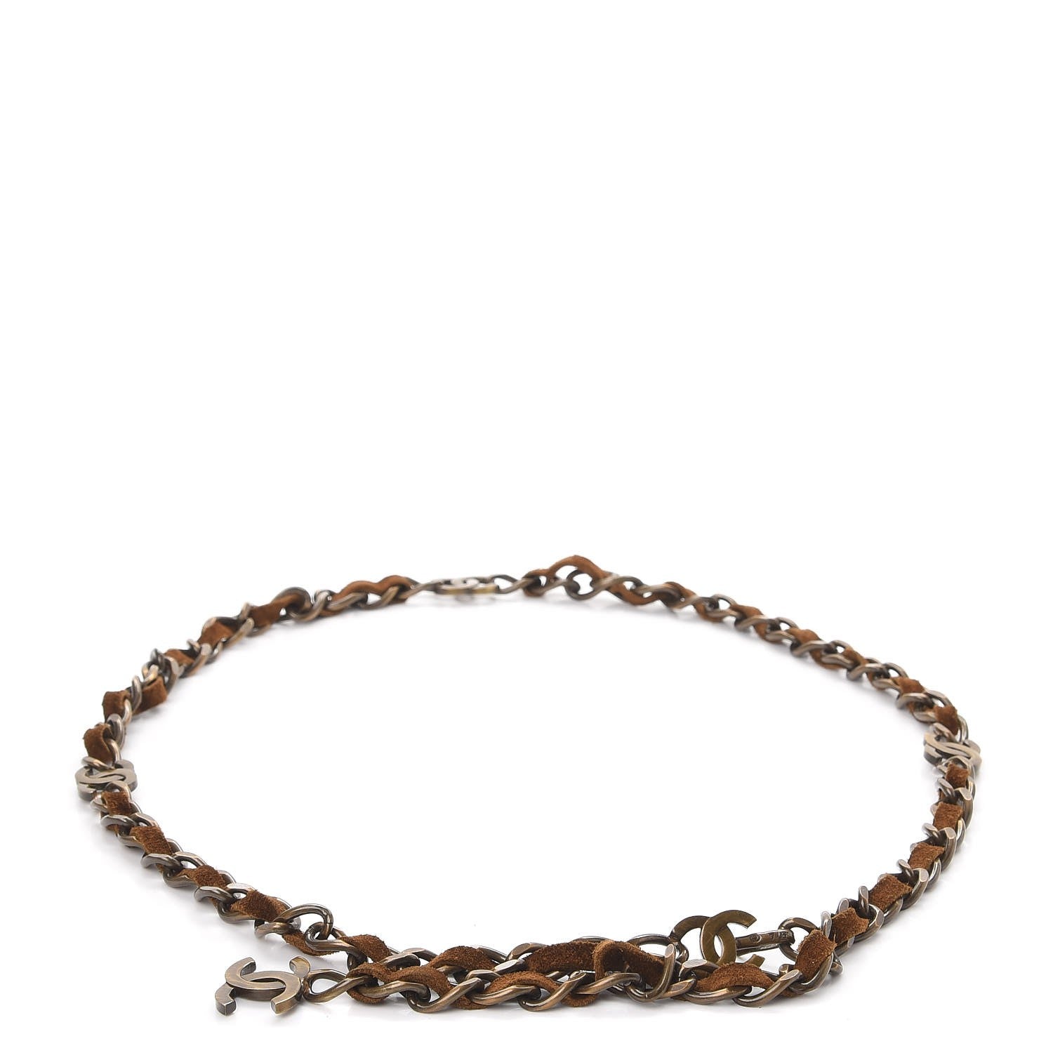 Chanel Suede CC Chain Belt Brown 1 of 9