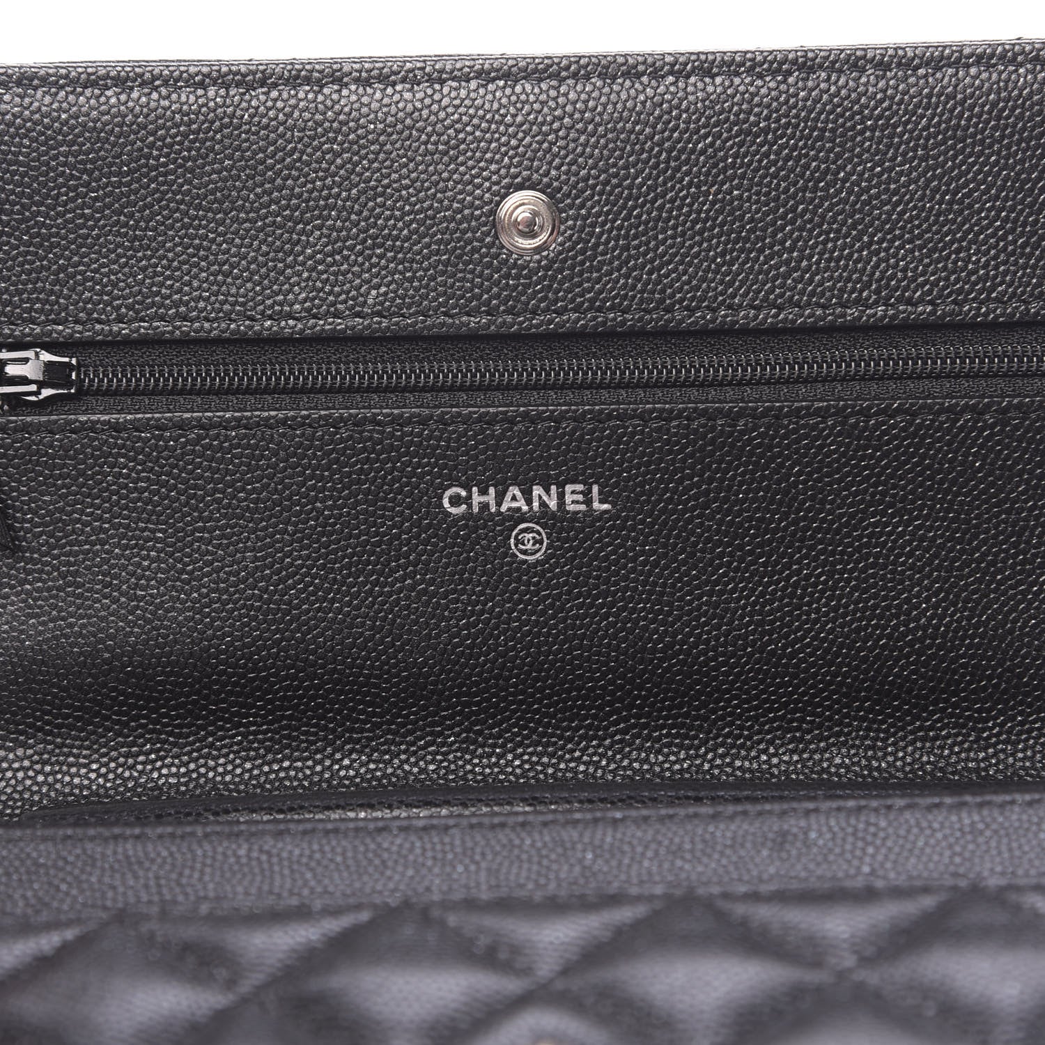 Chanel Iridescent Caviar Quilted Wallet On Chain WOC Black 6 of 12