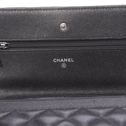 Chanel Iridescent Caviar Quilted Wallet On Chain WOC Black 6 of 12