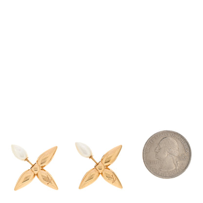 Louis Vuitton Pearl Louisette By Night Earrings Gold 2 of 4