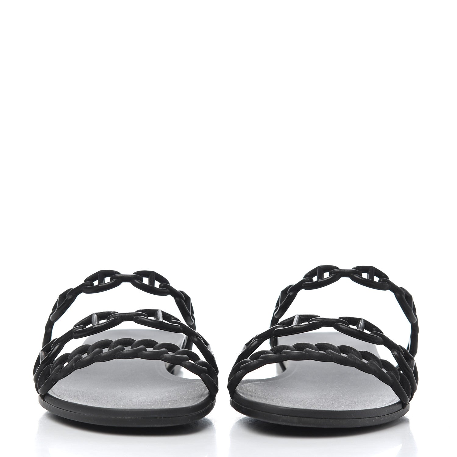 Hermes TPU Rivage Sandals 36 Black 2 of 9