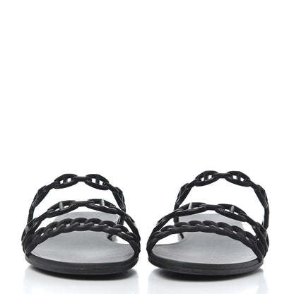 Hermes TPU Rivage Sandals 36 Black 2 of 9