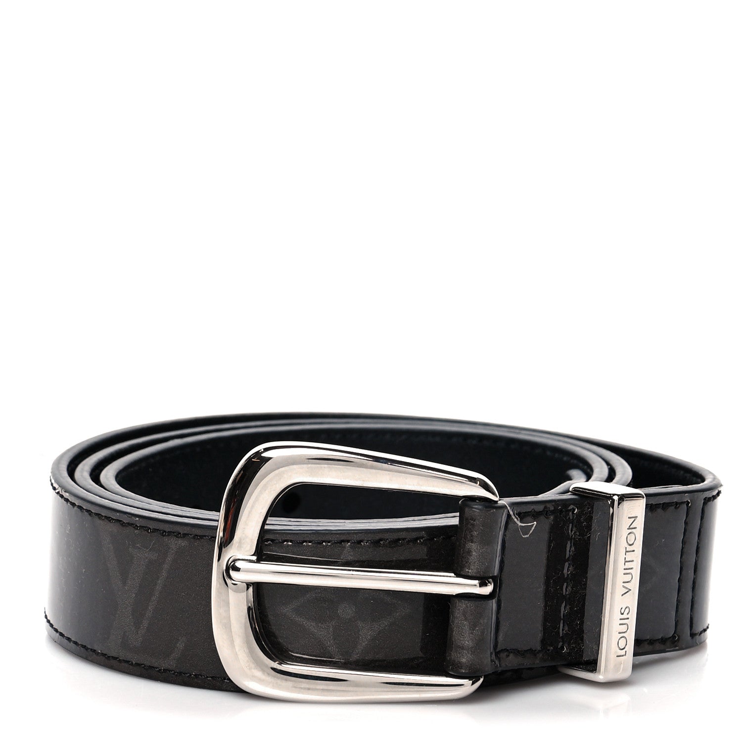 Louis Vuitton Glaze Calfskin Monogram Eclipse Ouest 30mm Belt 95 38 1 of 5