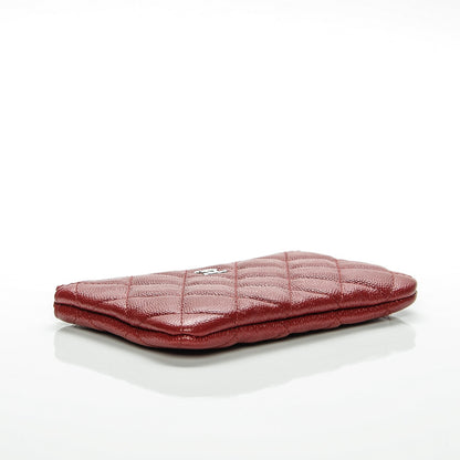 Chanel Caviar Quilted Small Cosmetic Case Dark Red 4 of 7