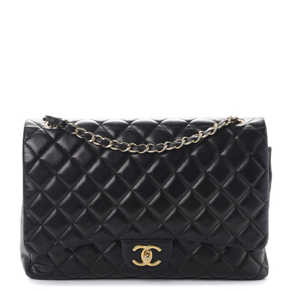 Chanel Lambskin Quilted Maxi Double Flap Black 1 of 13