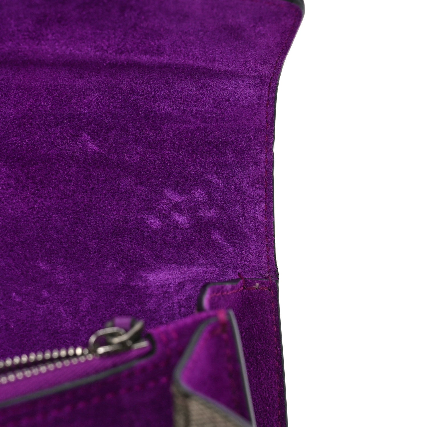 Gucci GG Supreme Monogram Embroidered Small Dionysus Shoulder Bag Purple 10 of 10