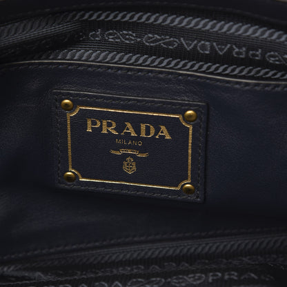 Prada Soft Calfskin Double Zip Shoulder Bag Baltico 7 of 11