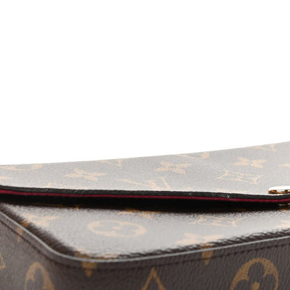 Louis Vuitton Monogram Pochette Felicie Chain Wallet Fuchsia 12 of 14