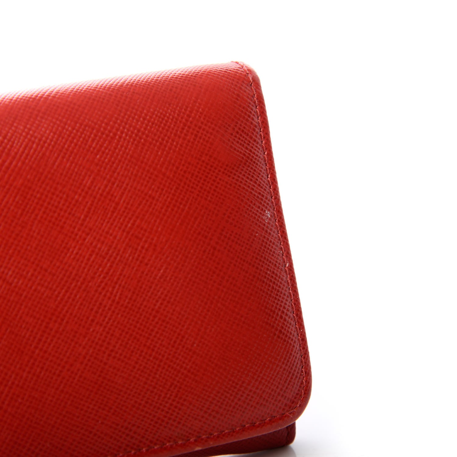 Prada Saffiano Metal Continental Flap Wallet Rosso 9 of 10