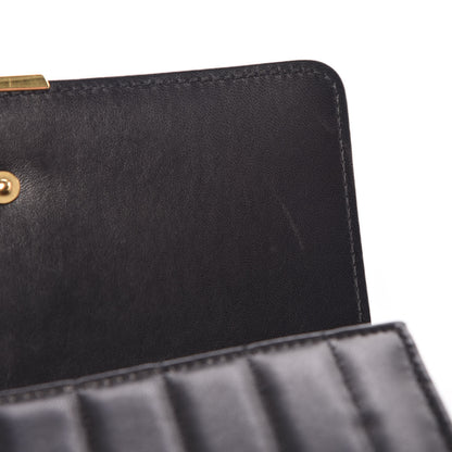 Saint Laurent Lambskin Matelasse Monogram Large Vicky Continental Wallet Black 9 of 10