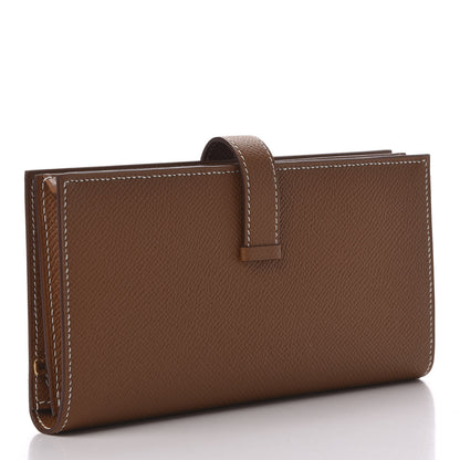 Hermes Epsom Bearn Gusset Wallet Gold 3 of 7