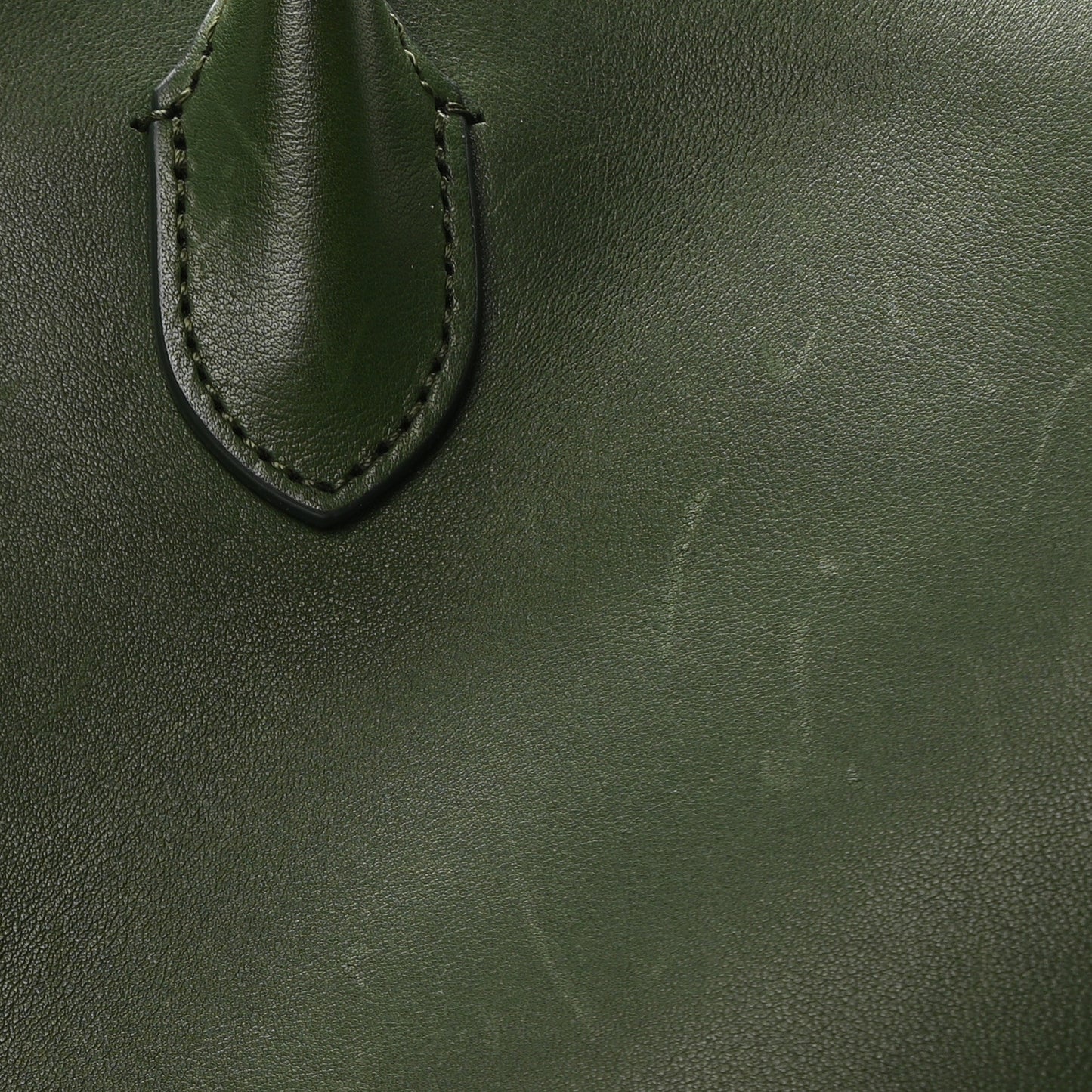 Polished Saddle Calfskin Marlo Tote Bag Moss