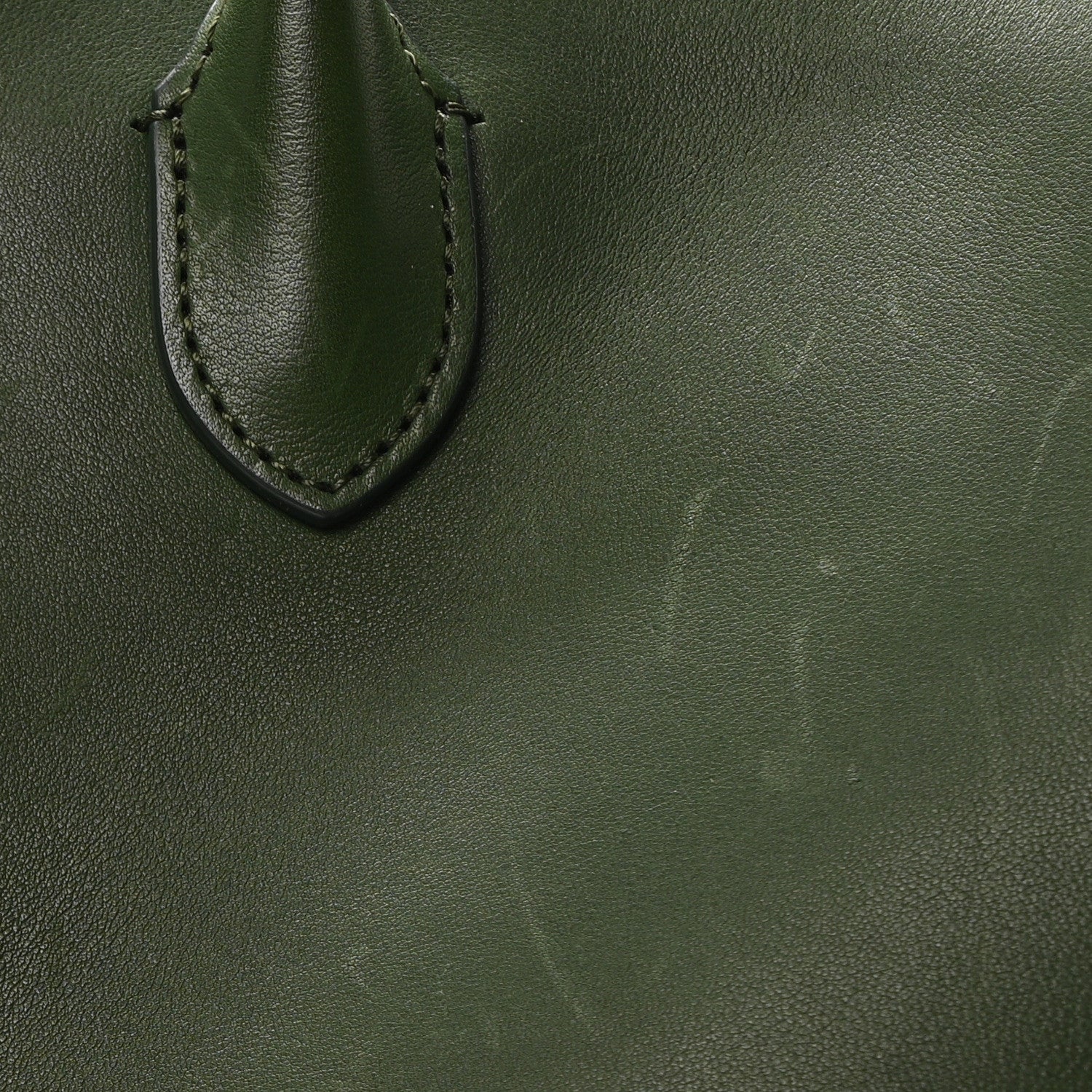 The Row Polished Saddle Calfskin Marlo Tote Bag Moss 7 of 9