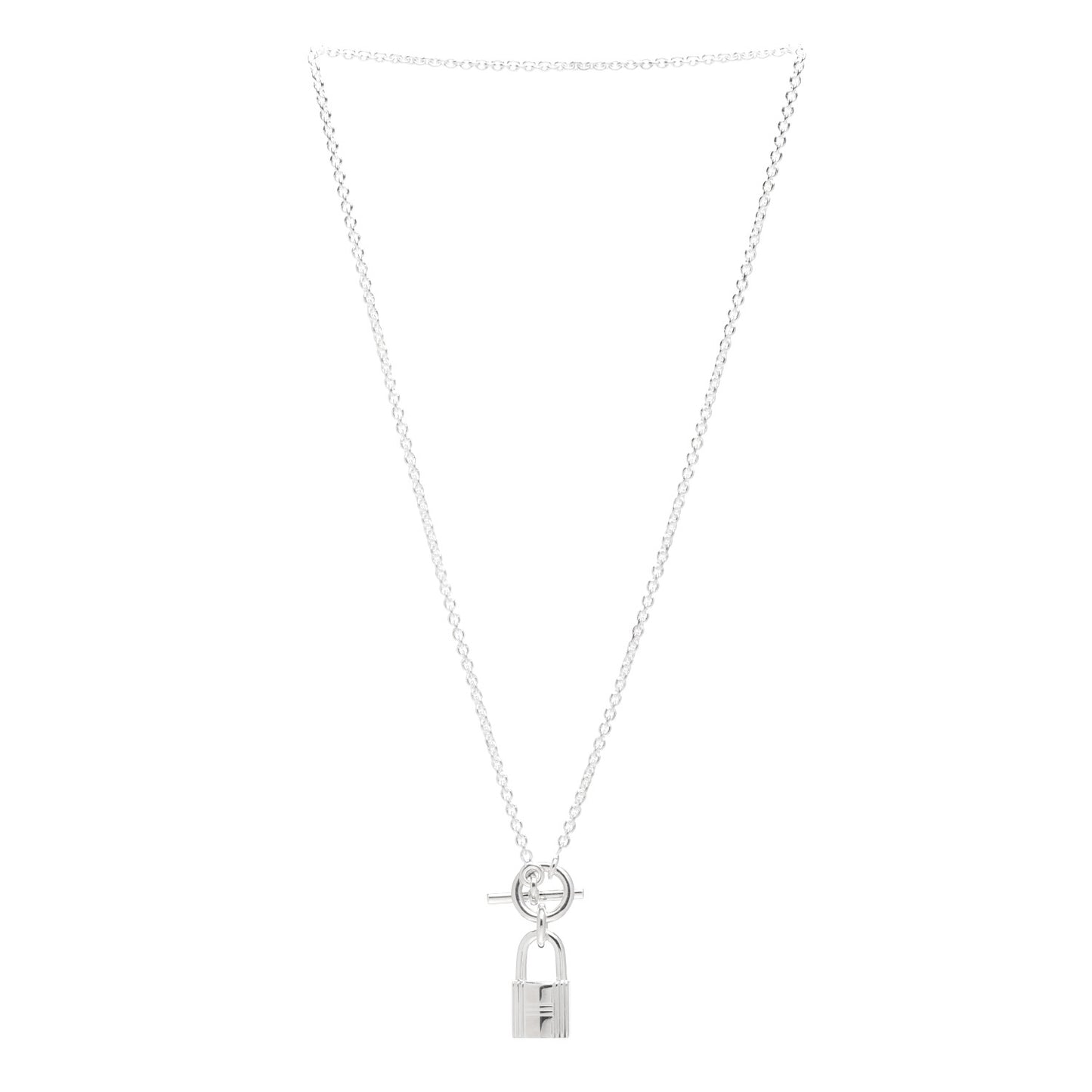 Sterling Silver Cadenas Kelly Lock Pendant Necklace