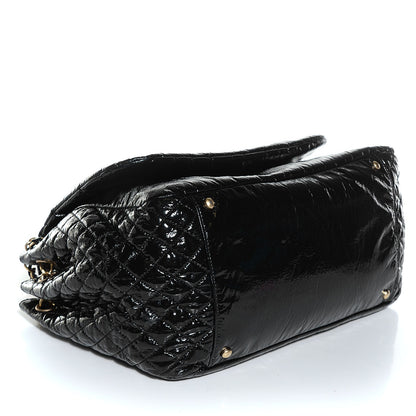 Chanel Vinyl Rock and Chain XL Flap Black 4 of 8