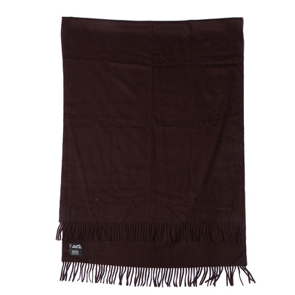 Hermes Solid Cashmere Scarf Brown 3 of 5
