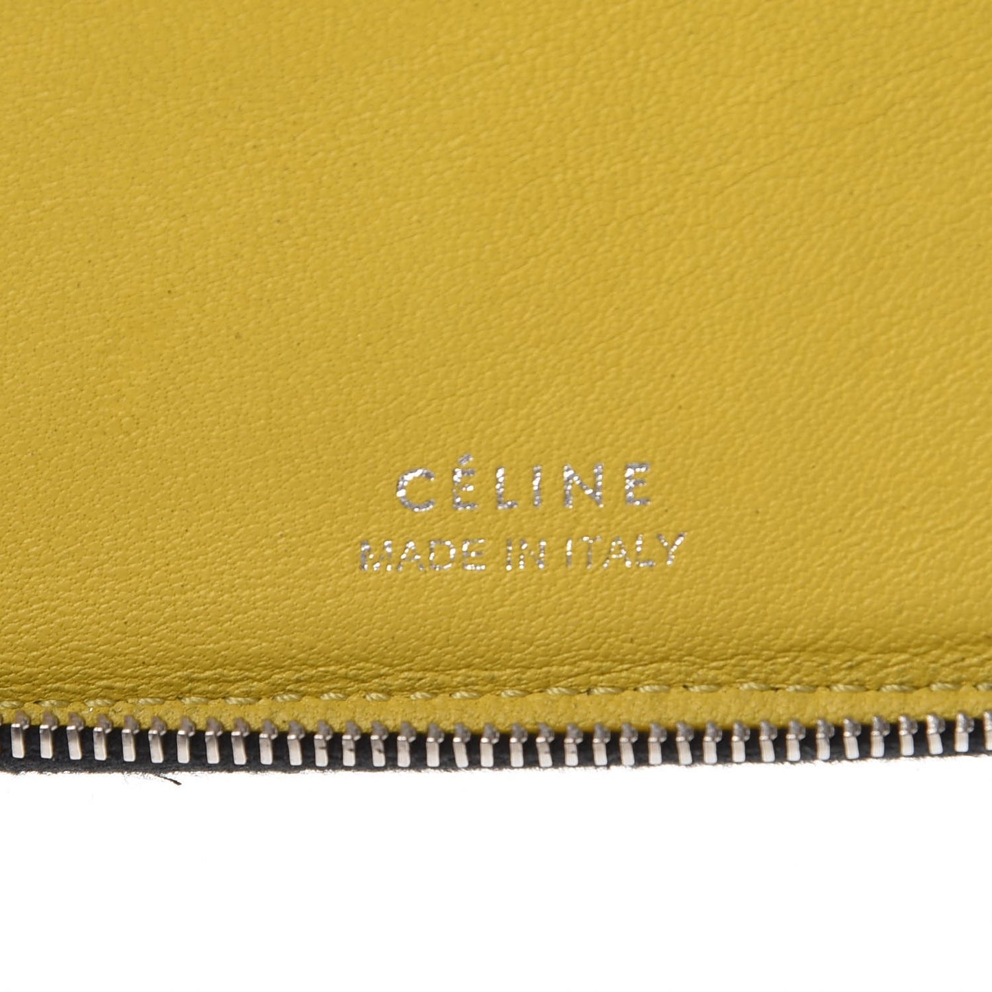 Drummed Calfskin Zip Around Organizer Wallet Black Citron