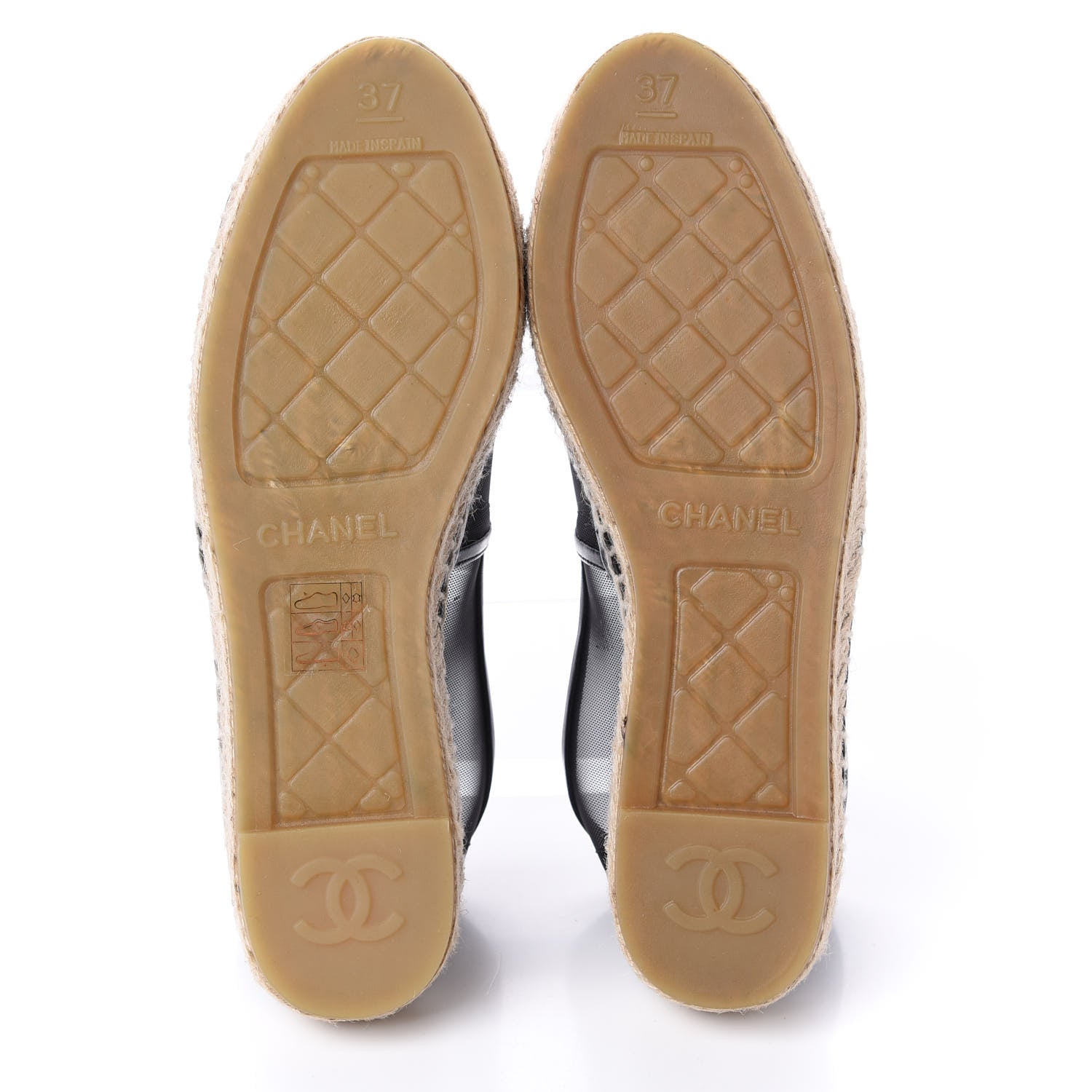 Chanel Mesh CC Espadrilles 37 Black 6 of 11