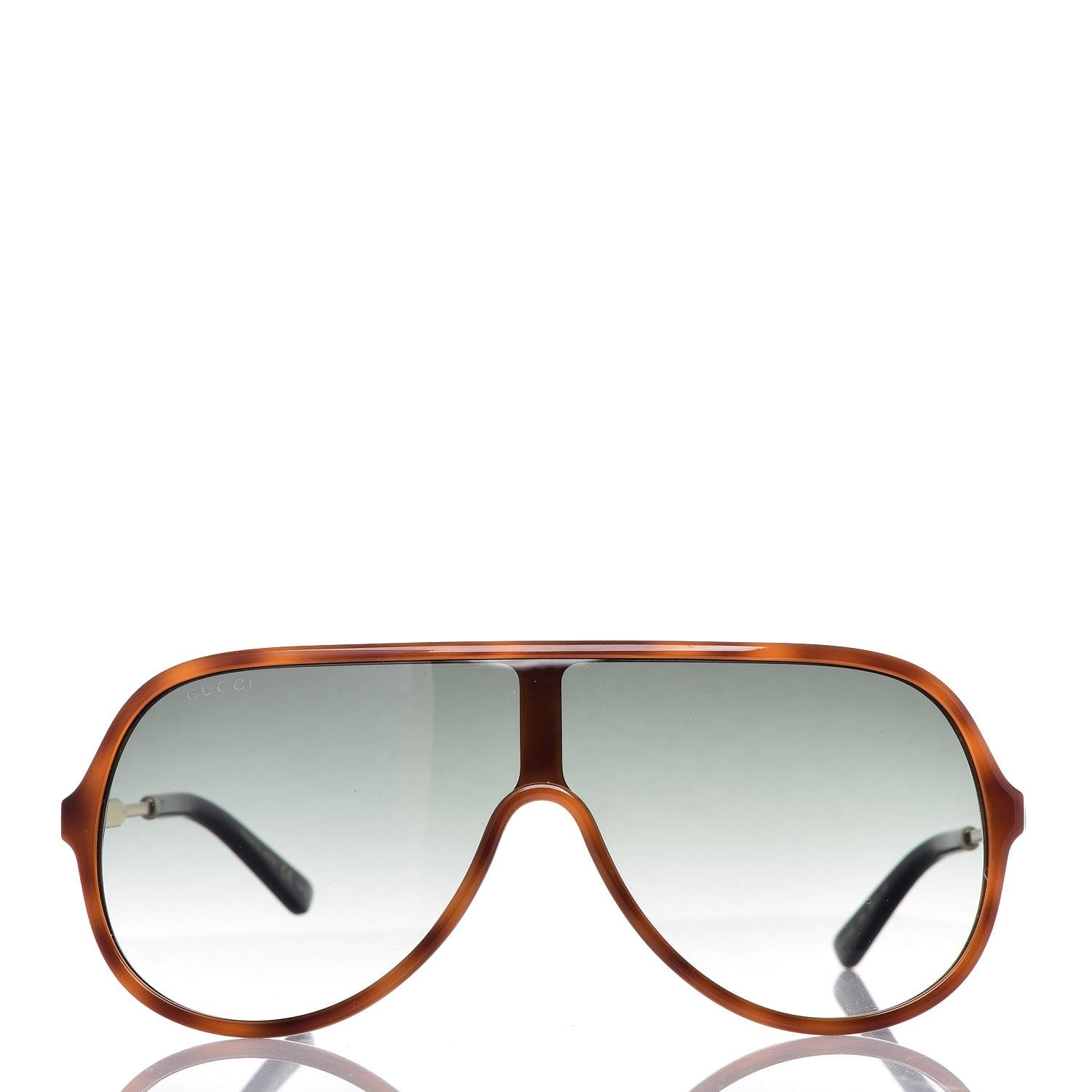 Gucci Shield Sunglasses GG0199S Tortoiseshell 2 of 8