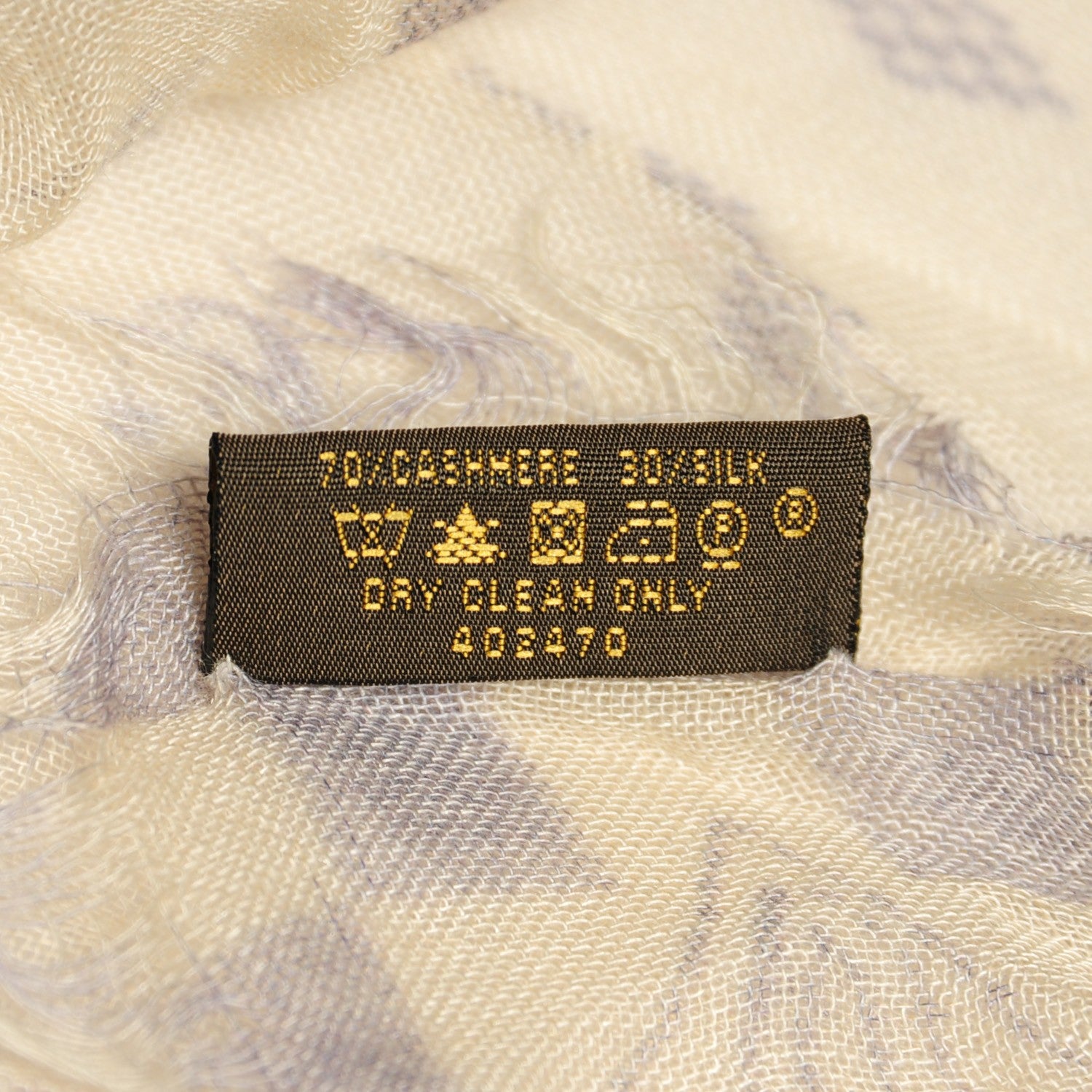 Louis Vuitton Cashmere Silk Damier Azur Stole 6 of 6