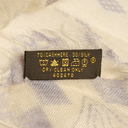 Louis Vuitton Cashmere Silk Damier Azur Stole 6 of 6