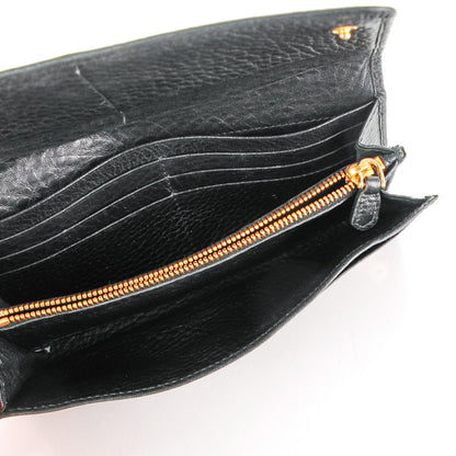 Prada Vitello Daino Continental Flap Wallet Nero Black 5 of 8