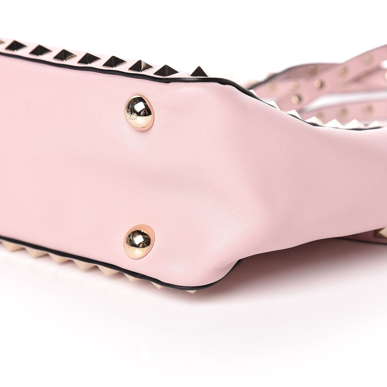 Valentino Garavani Vitello Mini Rockstud Tote Water Rose 7 of 14