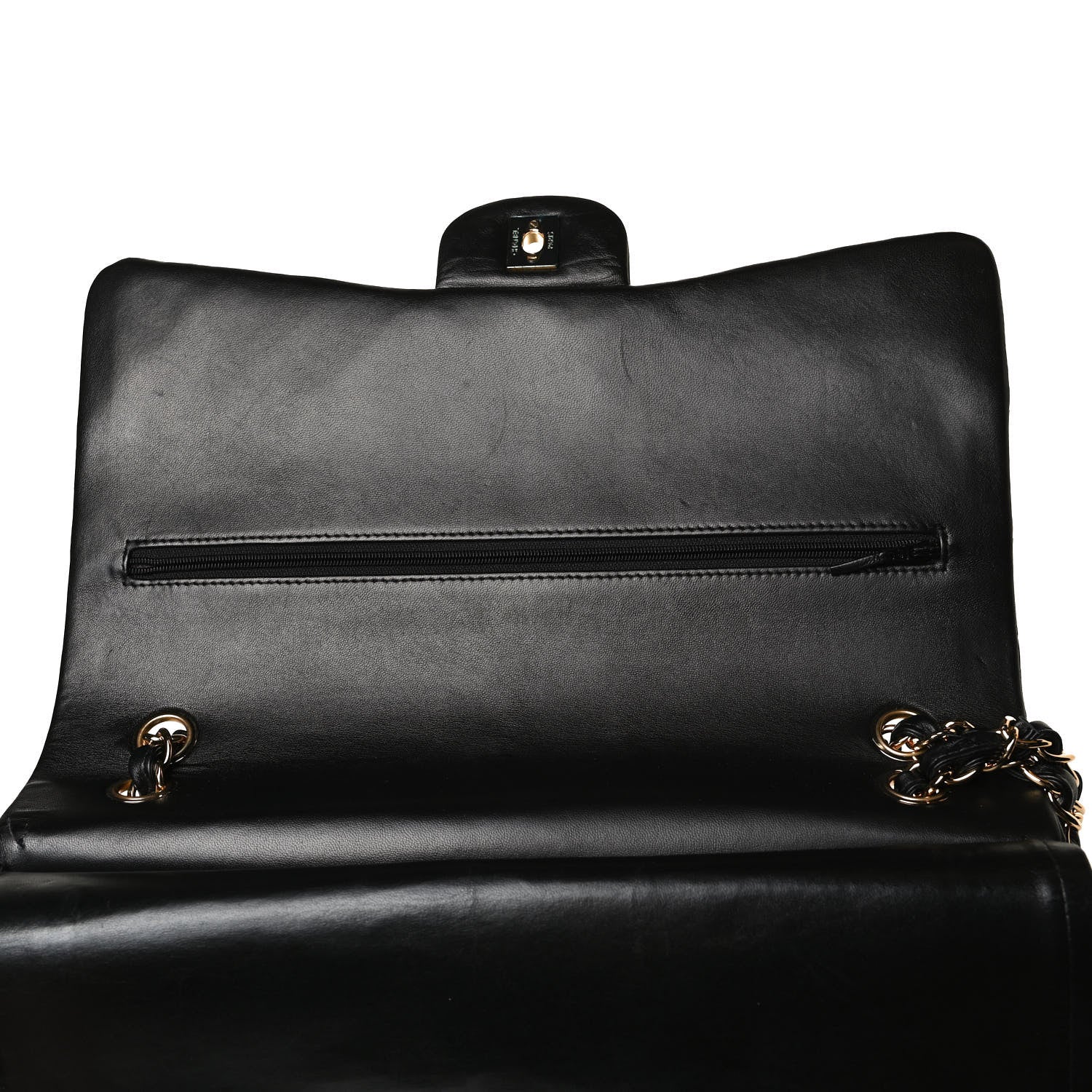 Chanel Lambskin Quilted Maxi Double Flap Black 12 of 13