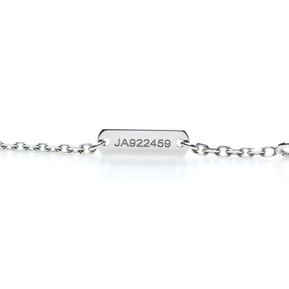 Van Cleef & Arpels 18K White Gold Diamond Guilloche Vintage Alhambra Pendant Necklace 4 of 6
