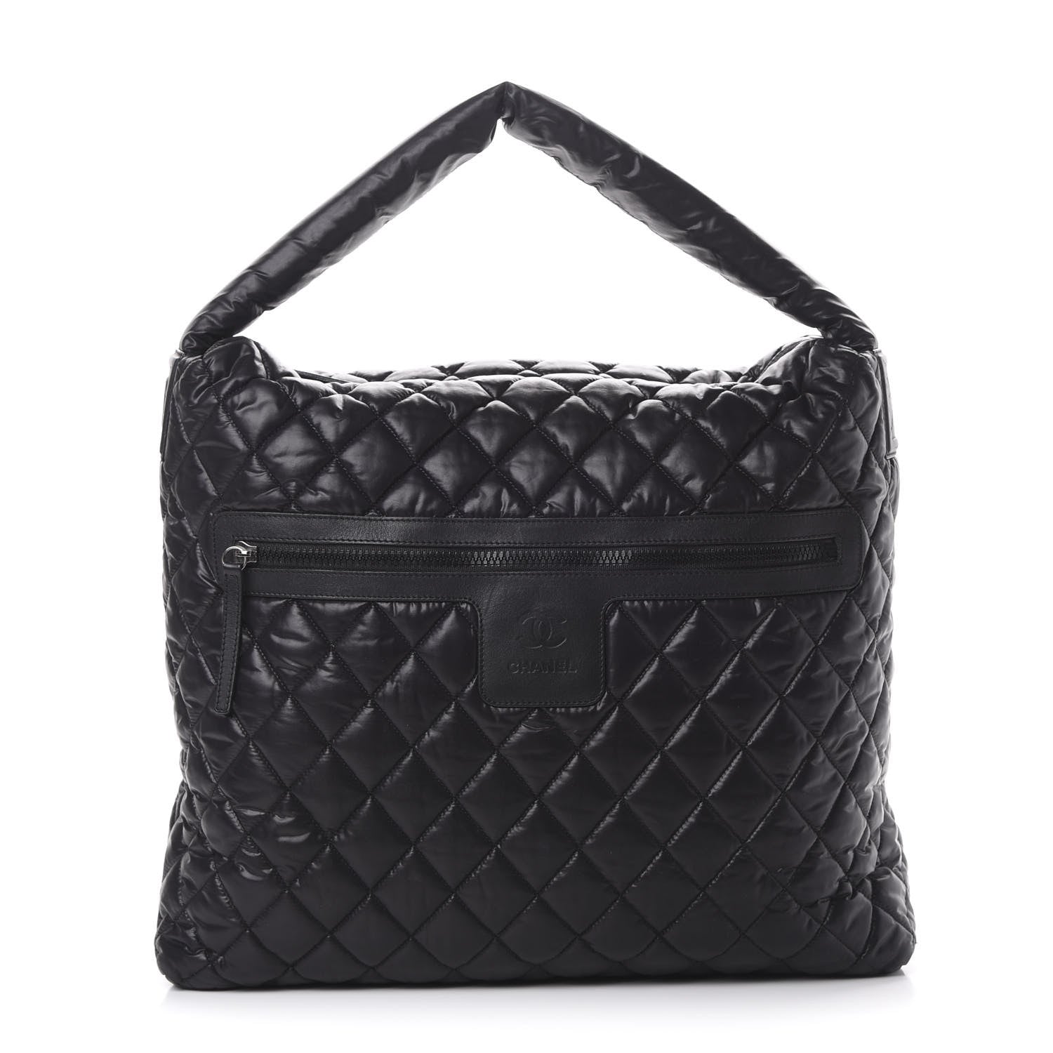 Chanel Nylon Quilted Coco Cocoon Hobo Black 1 of 10