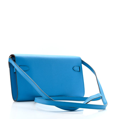 Hermes Epsom Verso Kelly Wallet To Go Bleu Frida Rouge H 3 of 13