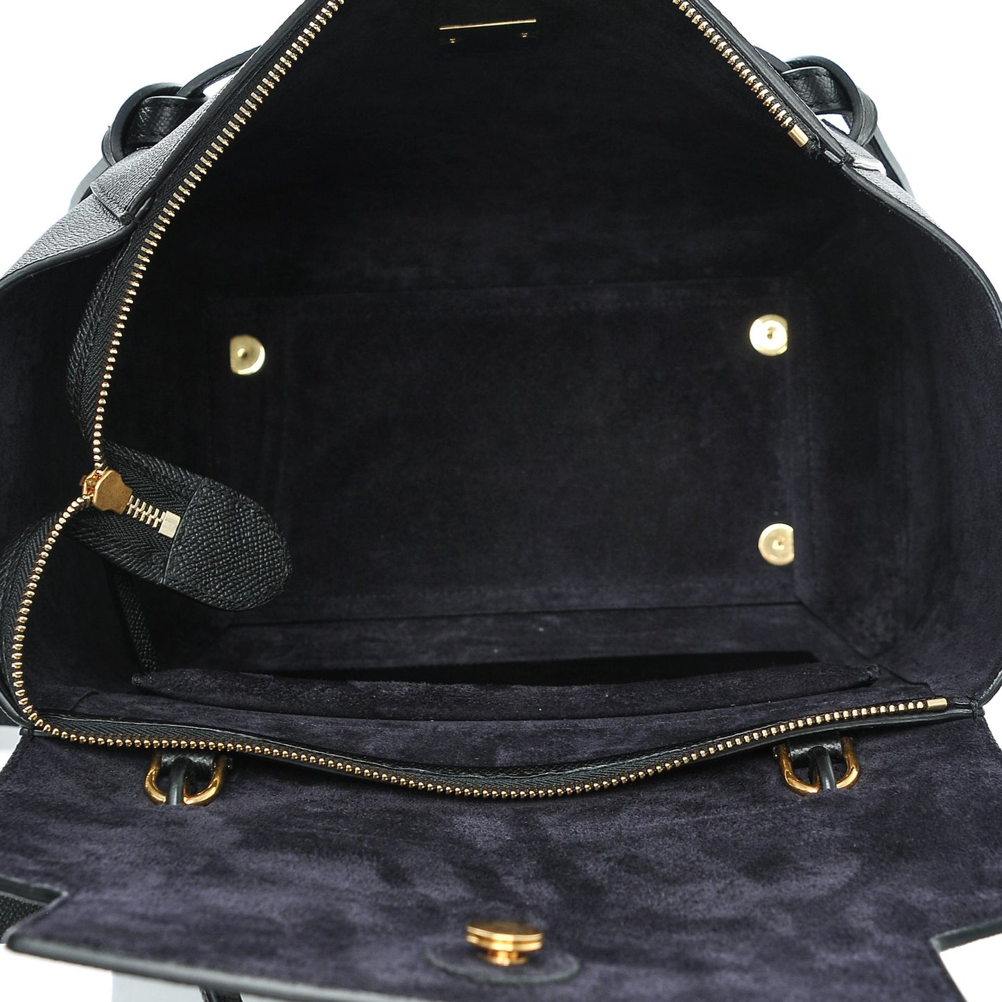 Baby Grained Calfskin Mini Belt Bag Black