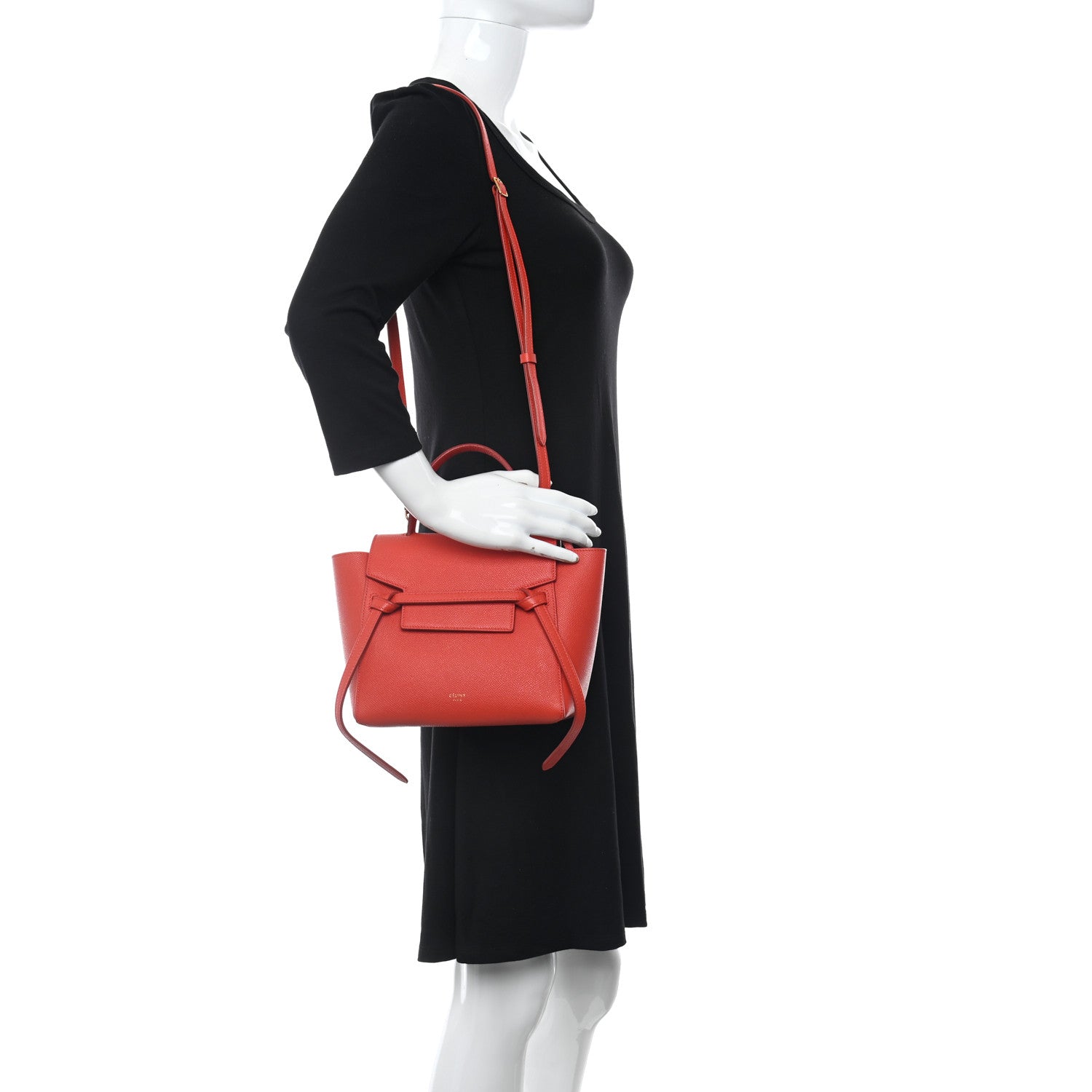 Celine Grained Calfskin Nano Belt Bag Carnelian 2 of 9