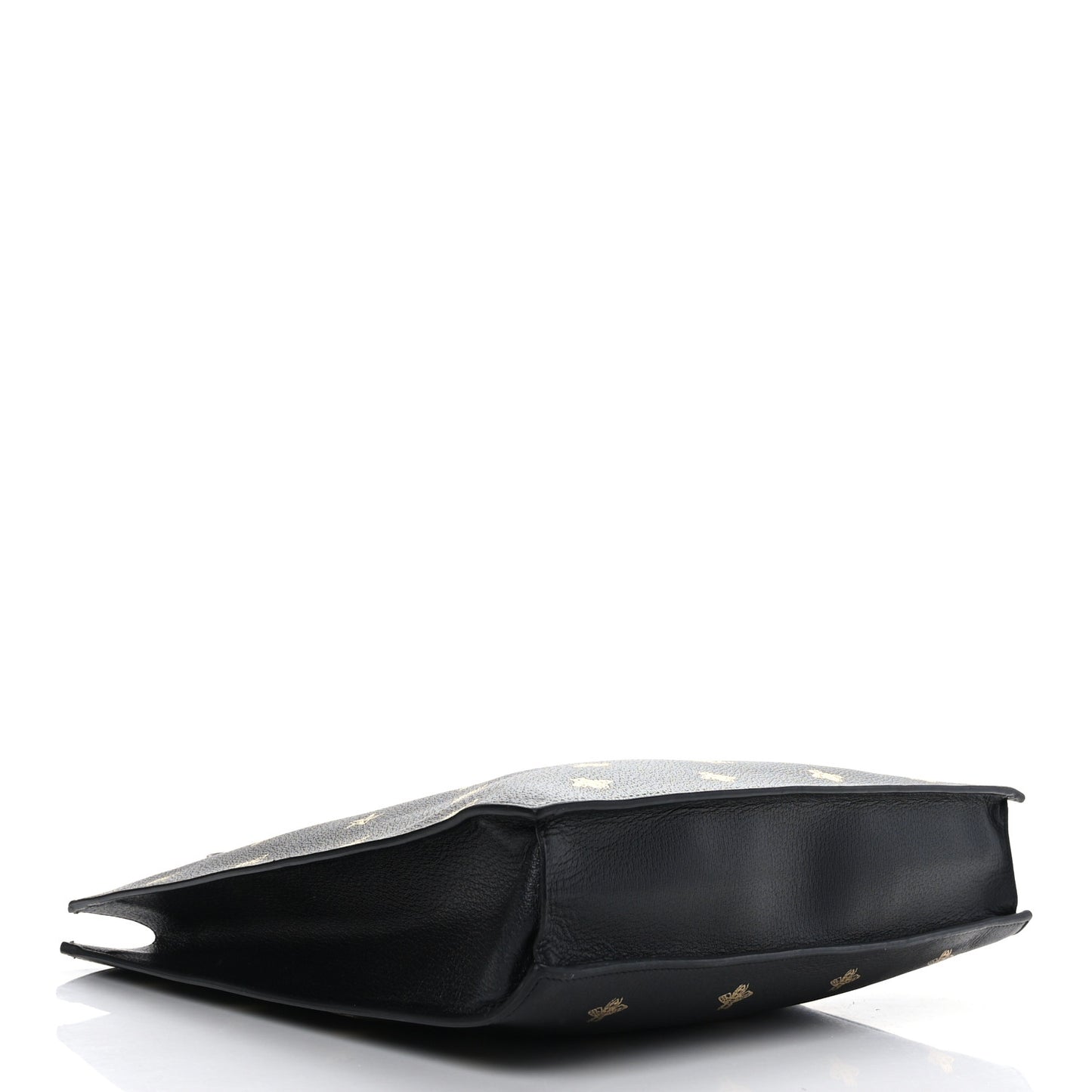 Grained Calfskin Bee Star Vertical Tote Black