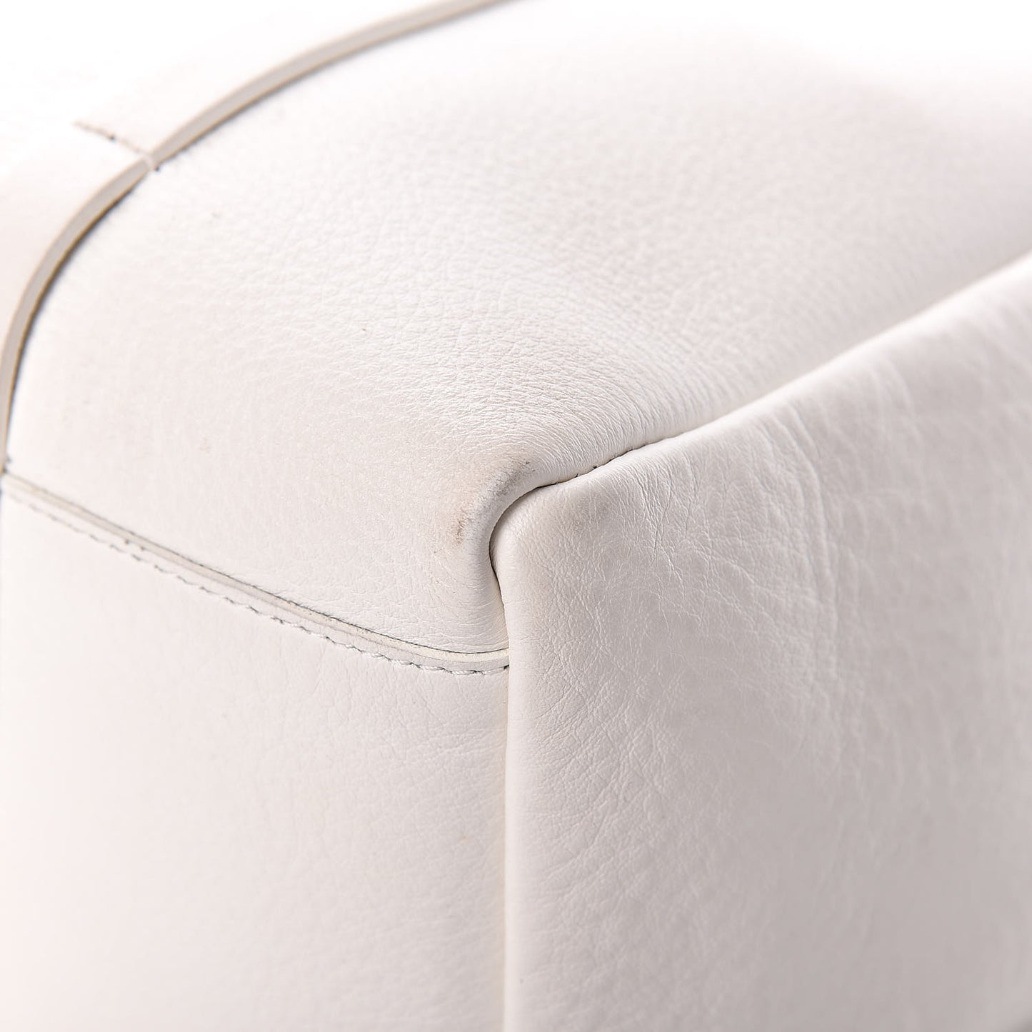 Smooth Calfskin Double Sided Small Everyday Tote Optic White Black