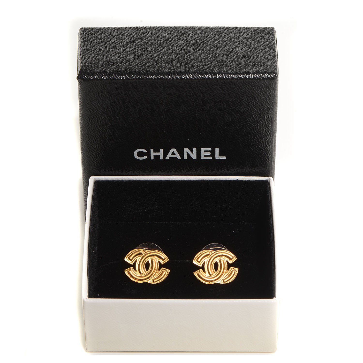 Chanel CC Earrings Gold 5 of 5