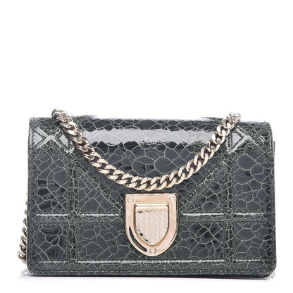 Christian Dior Ceramic Effect Deerskin Baby Diorama Flap Bag Green 2 of 15