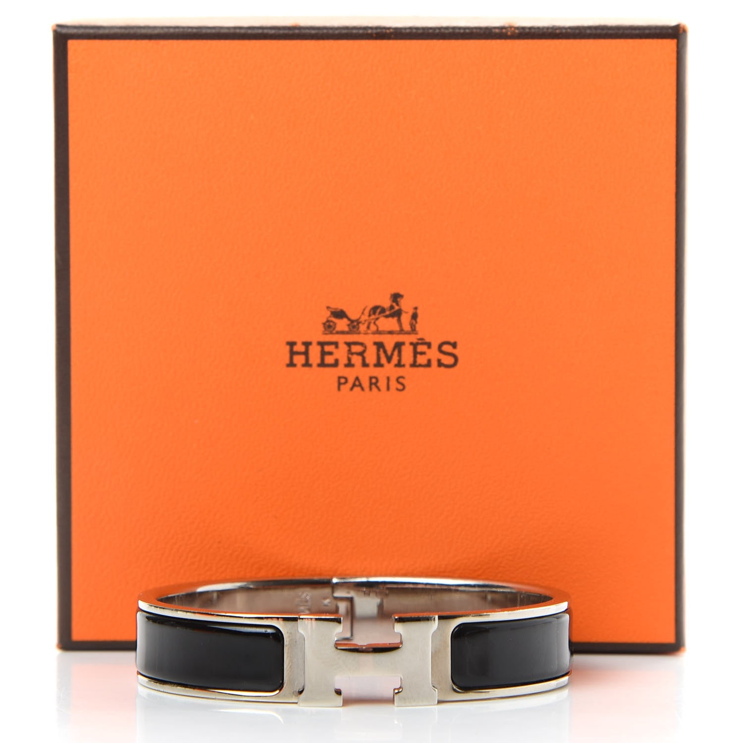 Hermes Enamel Narrow Clic Clac H Bracelet PM Black 6 of 6