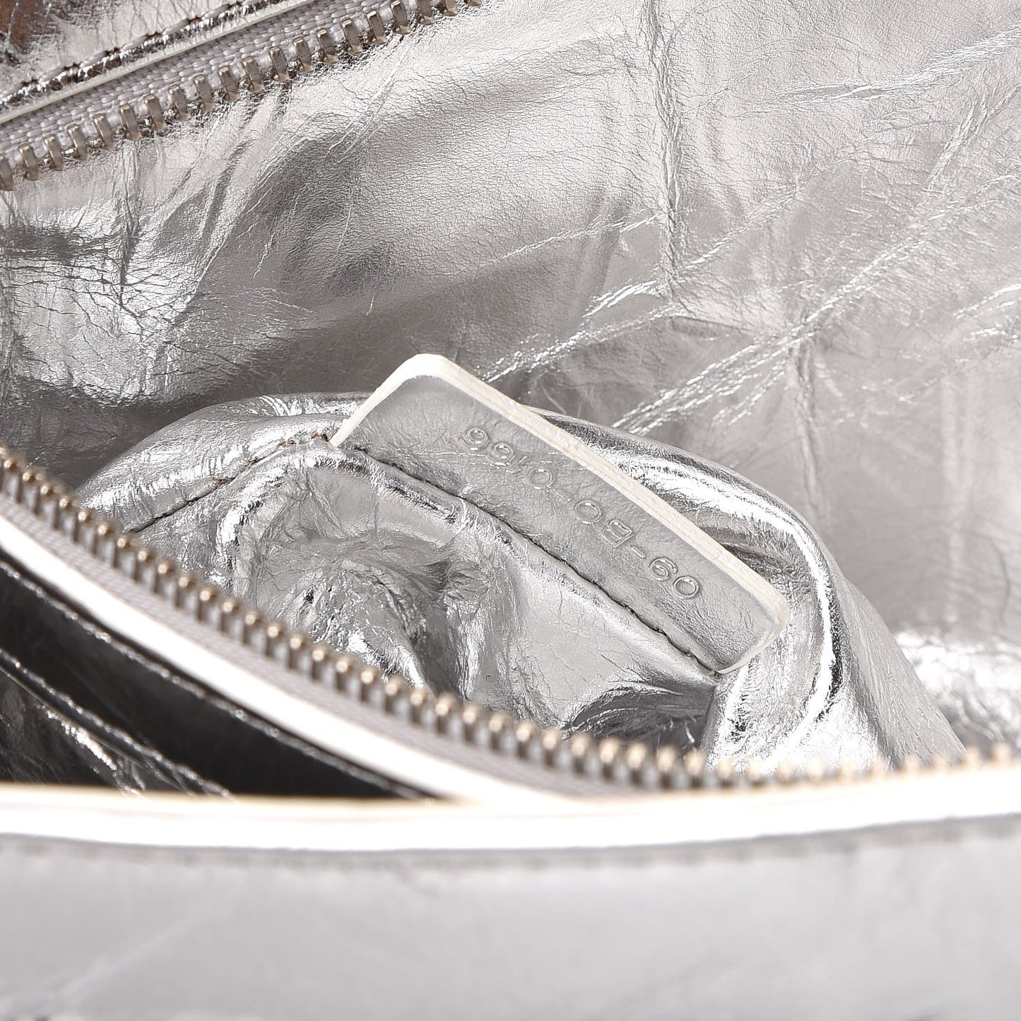 Metallic Calfskin Diorama Clutch Silver