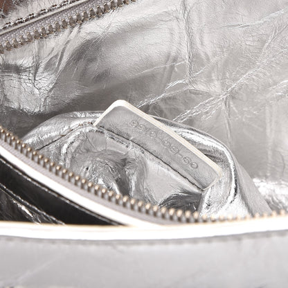 Christian Dior Metallic Calfskin Diorama Clutch Silver 8 of 9