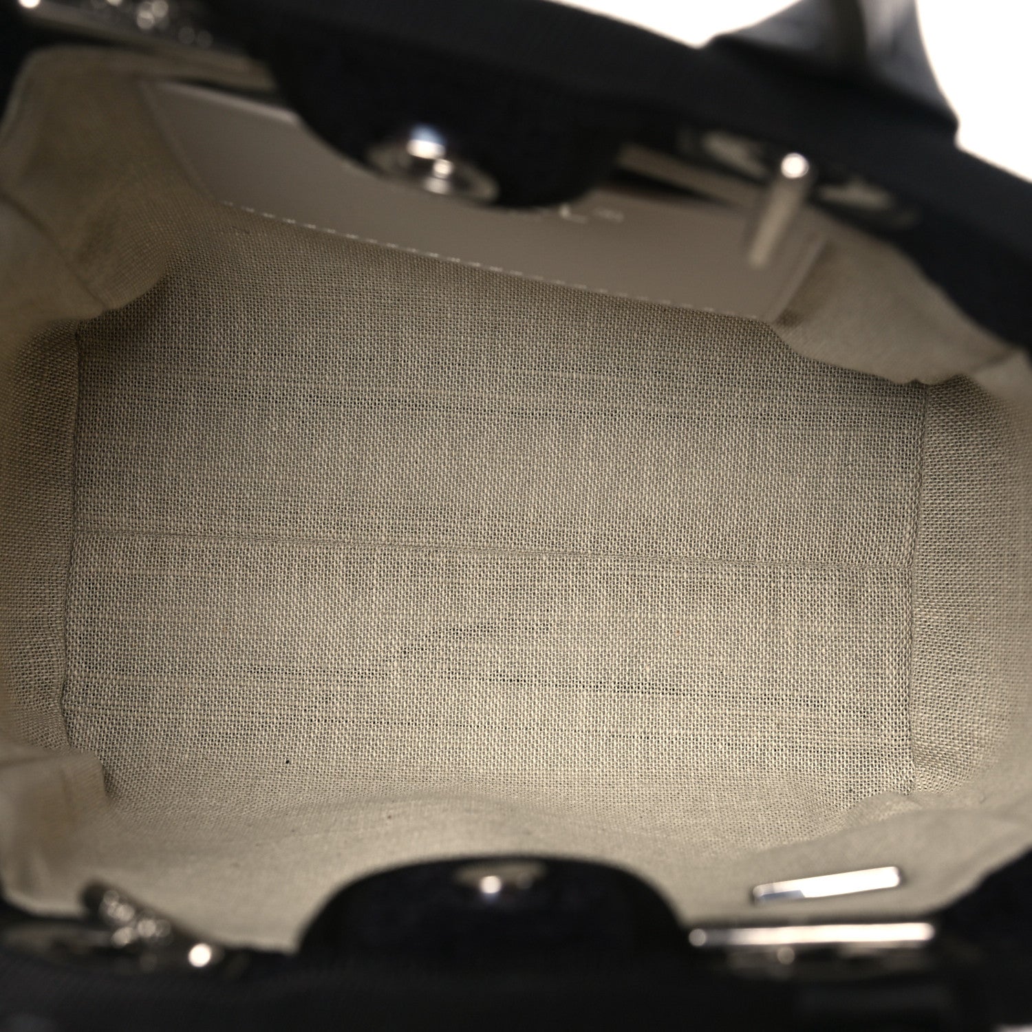 Chanel Lurex Canvas Mini Deauville Tote Black 5 of 10