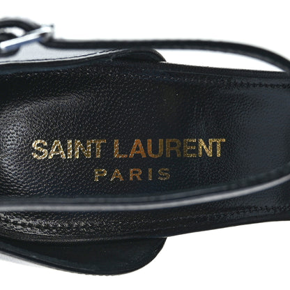 Saint Laurent Calfskin Opyum 110 Sandals 38.5 Black Silver 7 of 7