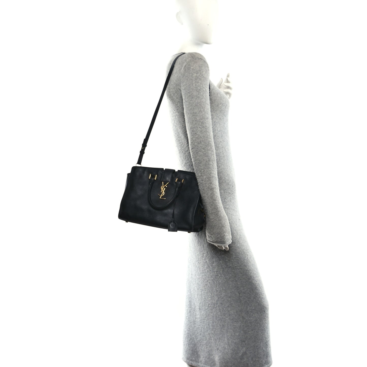 Calfskin Small Monogram Cabas Black