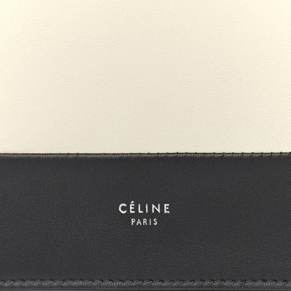 Celine Smooth Lambskin Frame Evening Chain Clutch Black White 6 of 10