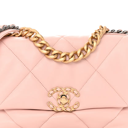 Chanel Lambskin Quilted Medium Chanel 19 Flap Light Pink 8 of 11